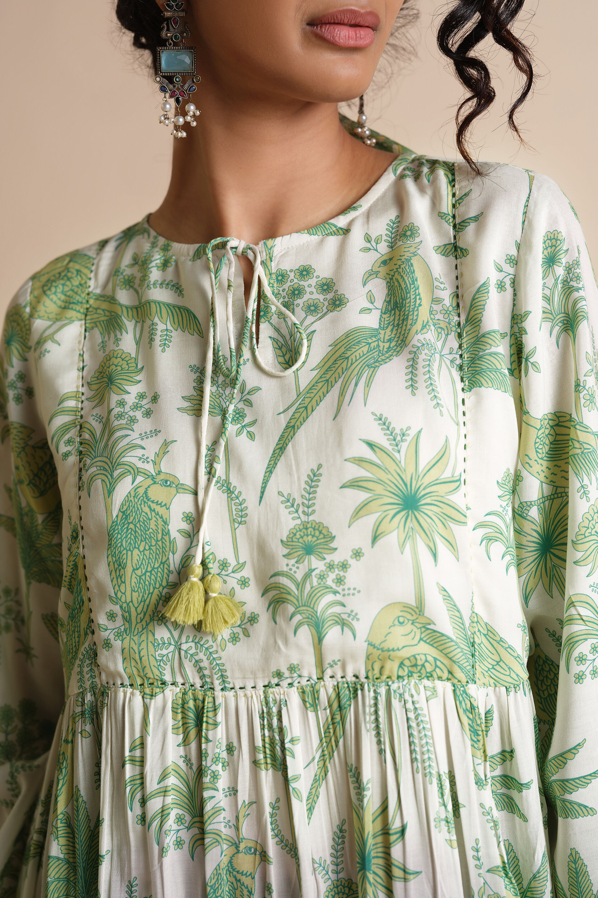 Hara Bhara Kurta, Off White, image 4